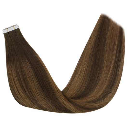 Virgin Tape in Hair Extensions Human Hair Straight Skin Weft Tape in Extensions for Women tape in extensions near me 