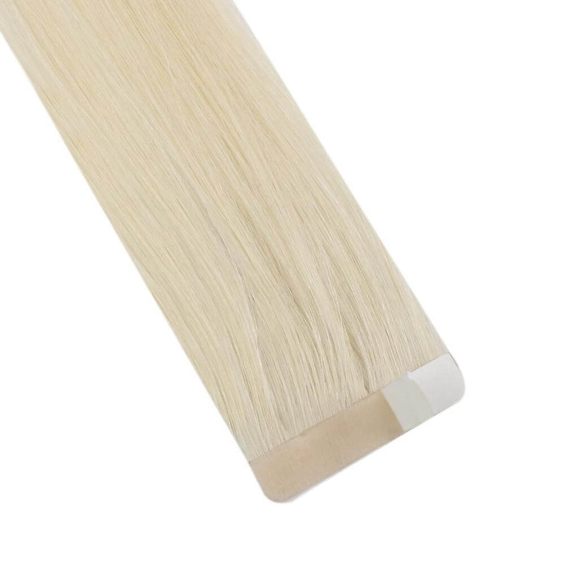 Load image into Gallery viewer, creamy blonde hair extensions, 14-inch creamy blonde tape in extensions, invisible creamy blonde tape in hair, high-quality creamy blonde hair, 18-inch creamy blonde tape in, 22-inch creamy blonde extensions, seamless creamy blonde tape in extensions, 20-inch creamy blonde hair
