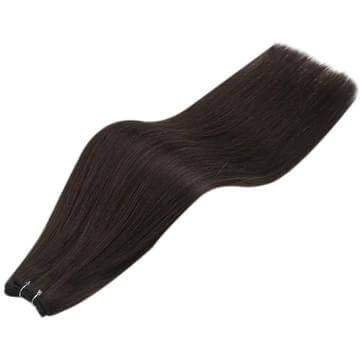 machine weft hair bundles 18 inch dark brown