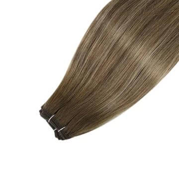 machine human hair weft balayage color 18 inch weave bundles
