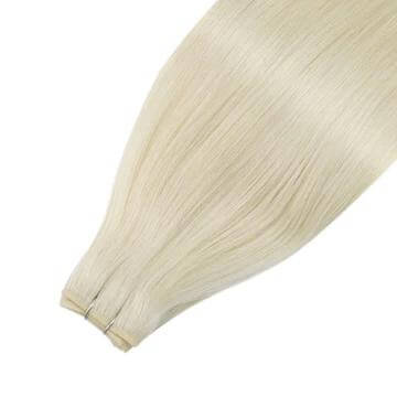 machine weft platinum blonde bundles human hair