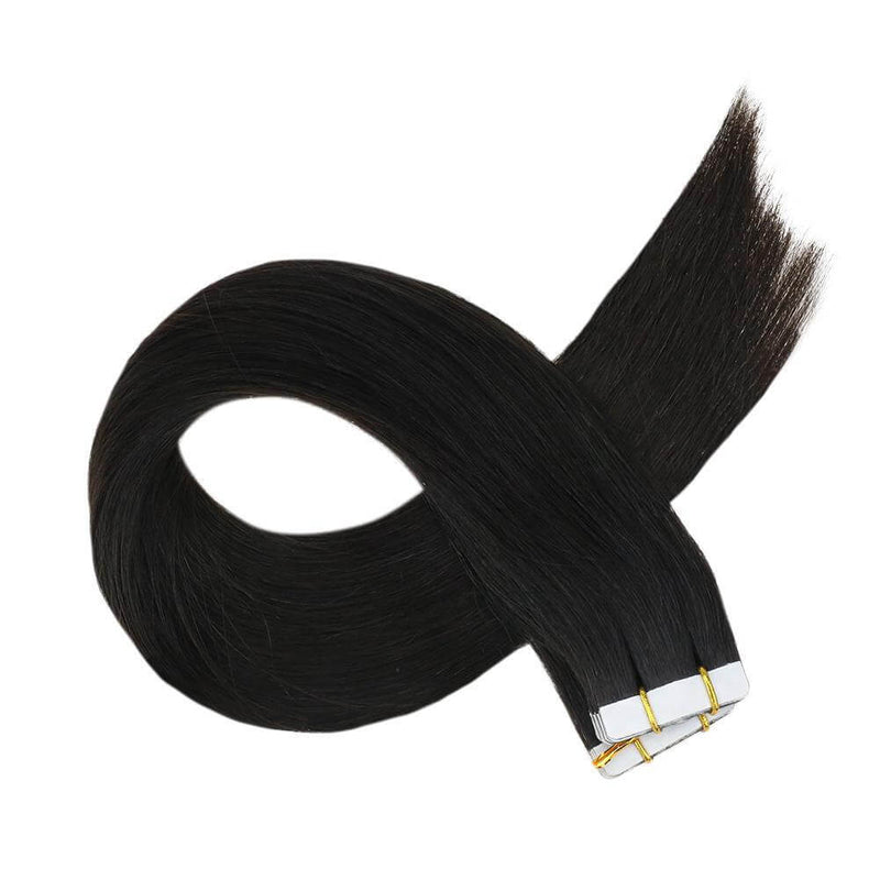 off black tape in straight hair
