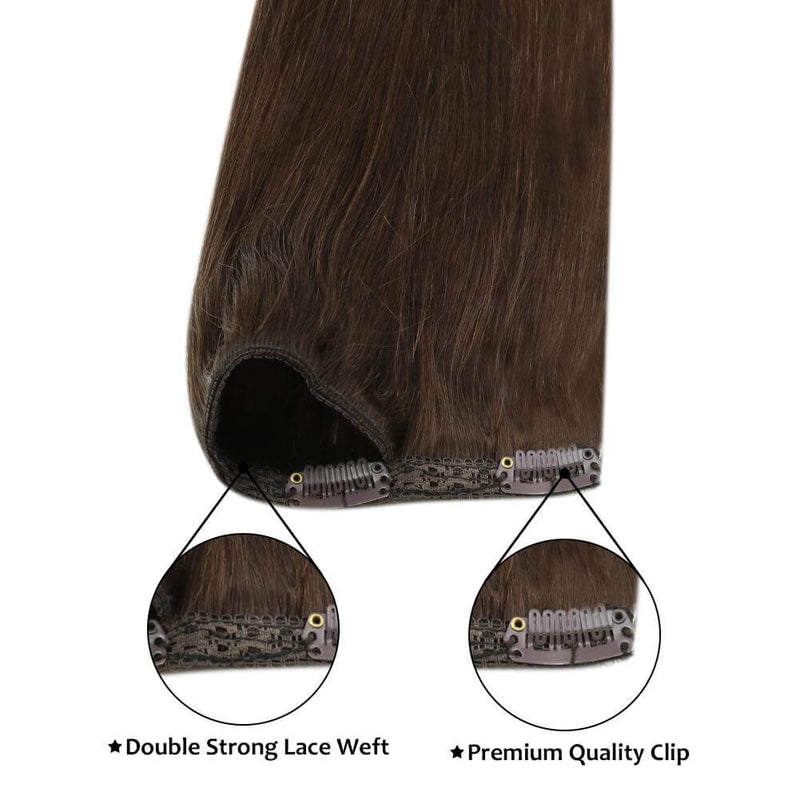 human hair clip in extensions