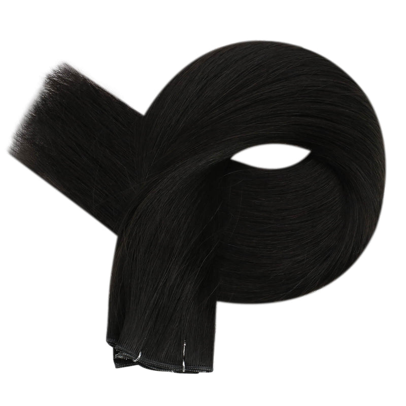 Load image into Gallery viewer, virgin genius weft bundles off black-best extensions for thin hair-babe hair extensions-extensions for short hair-how to braid in hair extensions-sewn in hair extensions-best human hair extensions-invisible hair extensions-seamless hair extensions-great lengths hair extensions
