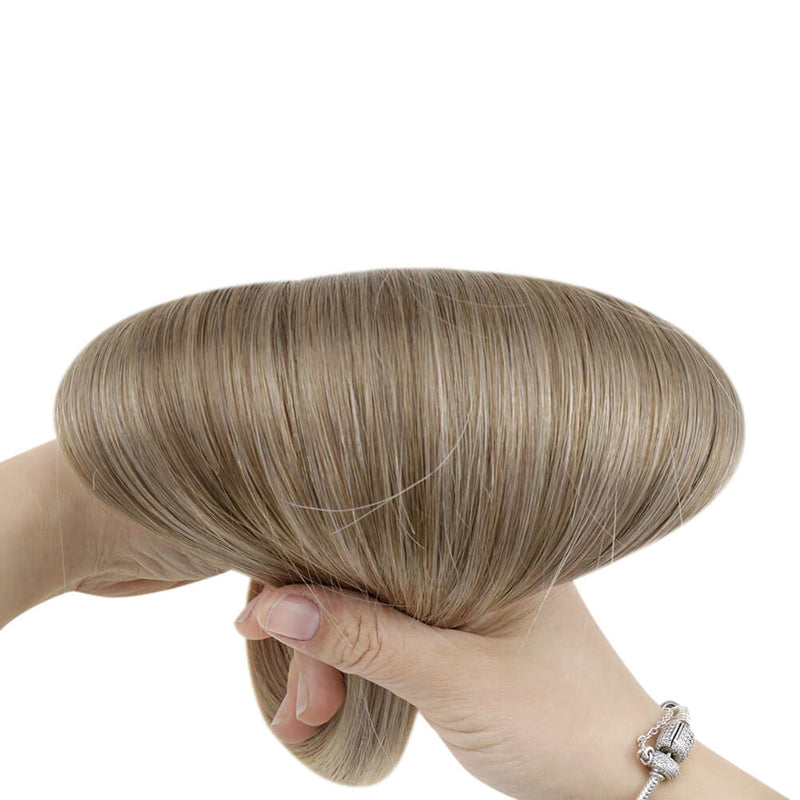 Human hair extensions tape in