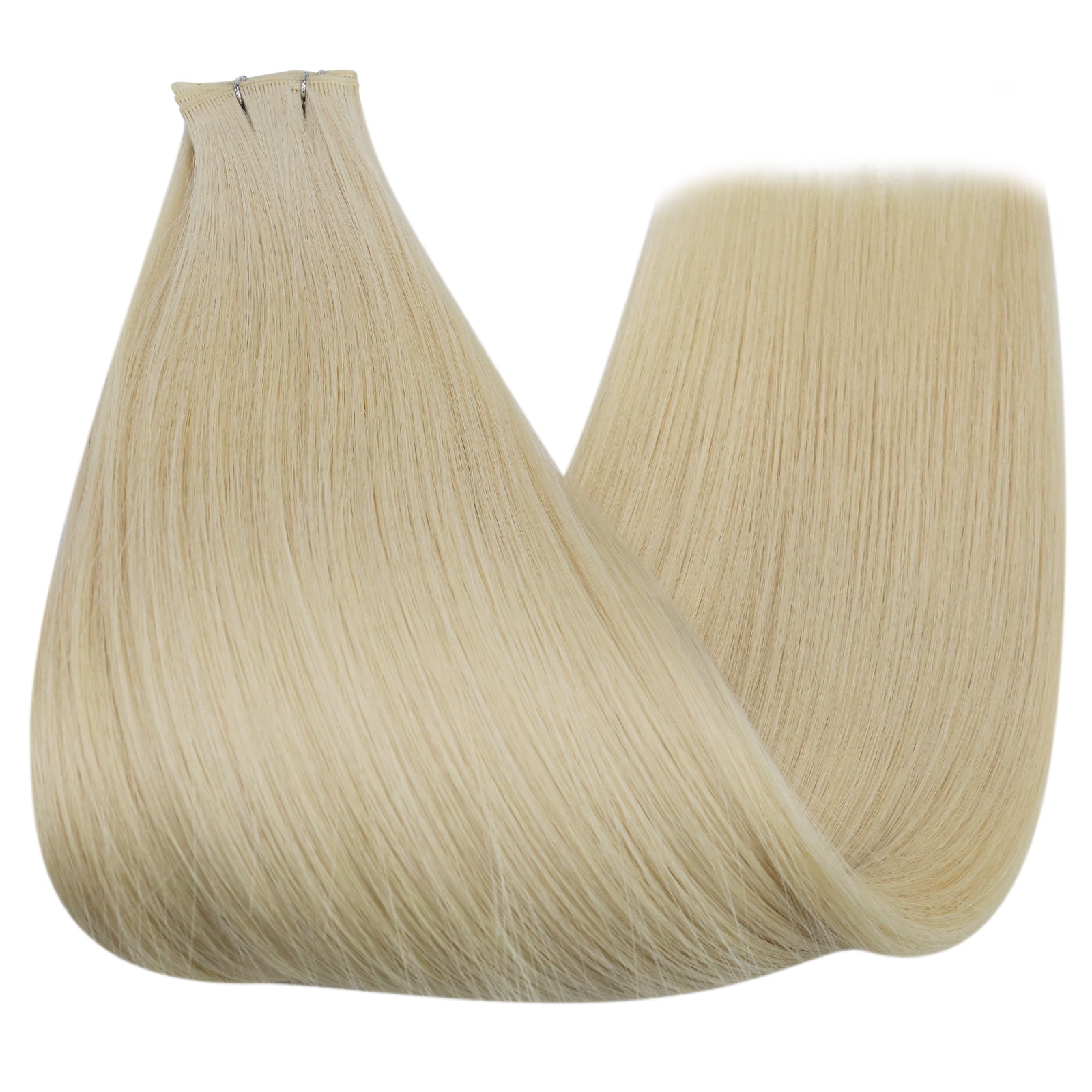 double weft human hair extensions clip in