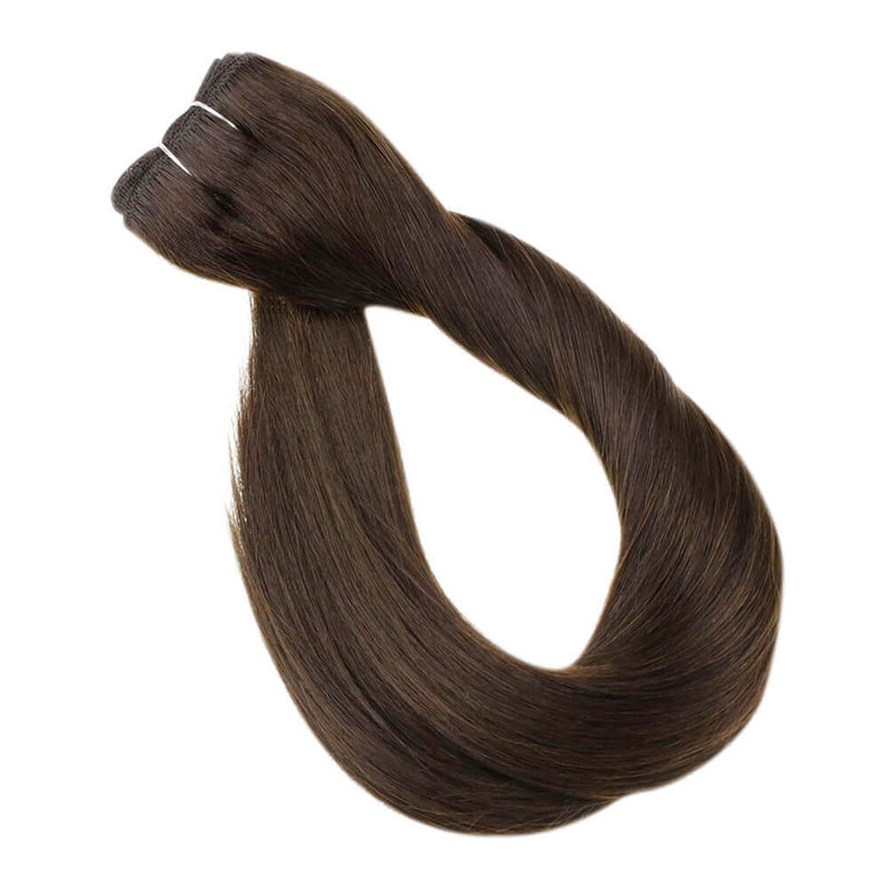 dark brown sew in weft hair