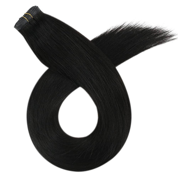 invisible human hair weft