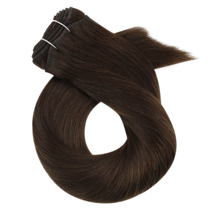 chocolate brown virgin weft bundles