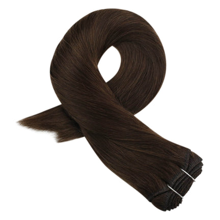 chocolate brown virgin weft real human hair